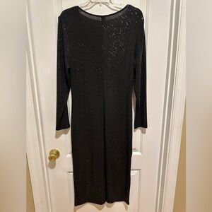SHEIN Black Long Sleeve Sequin Dress